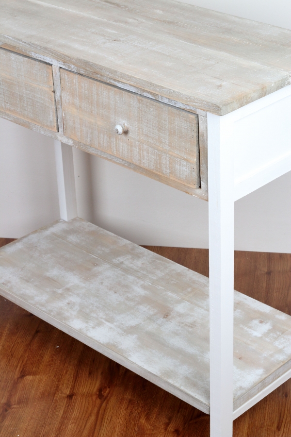 Drevený konzolový stolík s dvoma šuplíky 85x77x37cm