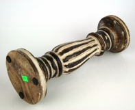 Drevený masívny svietnik s patinou 31cm