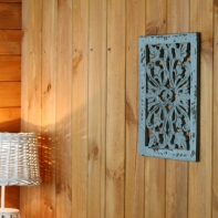 Drevený nástenný panel sivý 33x23cm