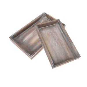 Drevený podnos sada 2 kusov 3,5 x 30 x 18 cm