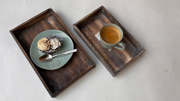 Drevený podnos sada 2 kusov 3,5 x 30 x 18 cm