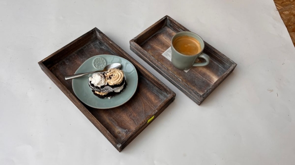 Drevený podnos sada 2 kusov 3,5 x 30 x 18 cm