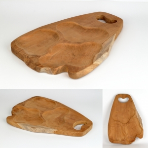 Drevený podnos XXL na tatarák a bravčové koleno