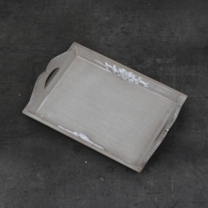 Drevený podnos zdobený 34x24x6cm