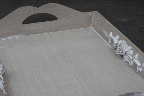 Drevený podnos zdobený 34x24x6cm