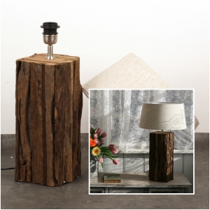 Drevený podstavec lampy klát 15x15x42cm