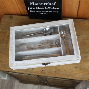 Dřevěný příborník 25x23x6,5cm