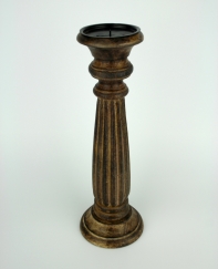 Drevený ručne vyrezávaný svietnik 38cm