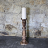 Drevený ručne vyrezávaný svietnik 46 cm