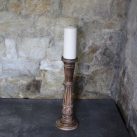 Drevený ručne vyrezávaný svietnik 46 cm