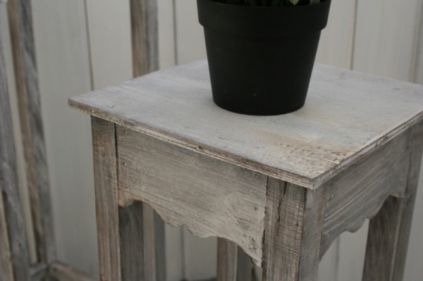 Drevený stojan na kvety sivý 68 / 80cm (sada 2ks)