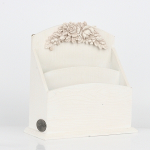 Drevený stojan na príbory kvety 20x18x8cm