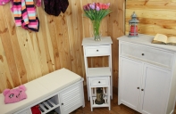 Drevený stolík na kvety 35 x 27 x 79cm