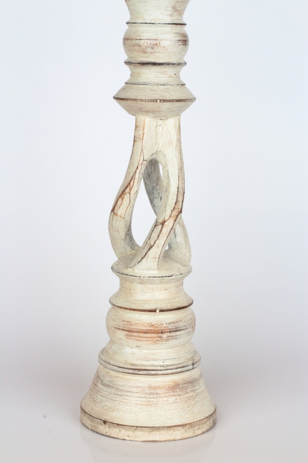 Drevený svietnik s patinou 31cm