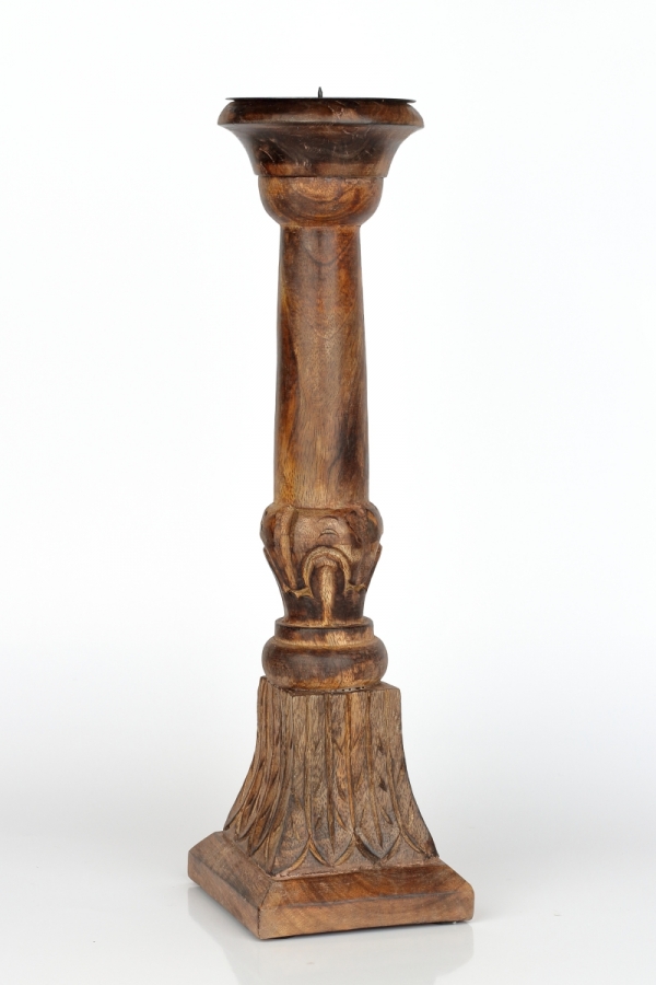 Drevený svietnik so štvorcovou podstavou 40cm