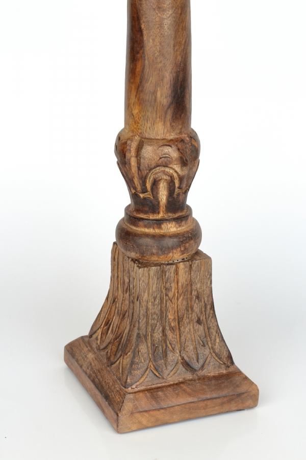 Drevený svietnik so štvorcovou podstavou 40cm