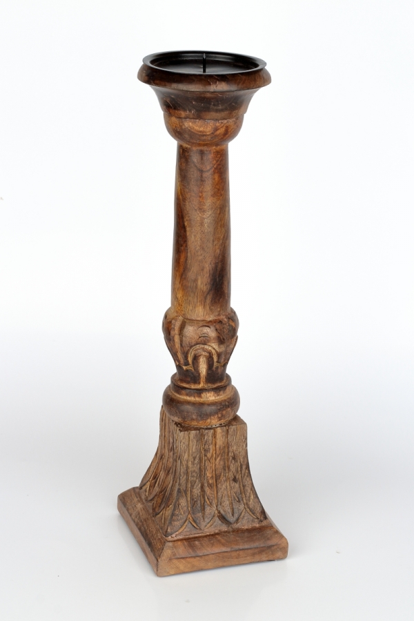 Drevený svietnik so štvorcovou podstavou 40cm