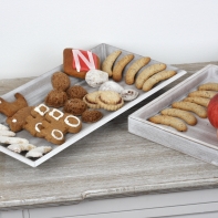 Drevený tácka s patinou 25x25cm