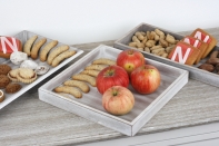 Drevený tácka s patinou 25x25cm