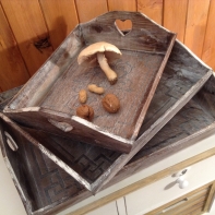 Drevený podnos - sada 3ks 52/42/35cm