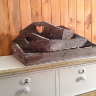 Drevený podnos - sada 3ks 52/42/35cm