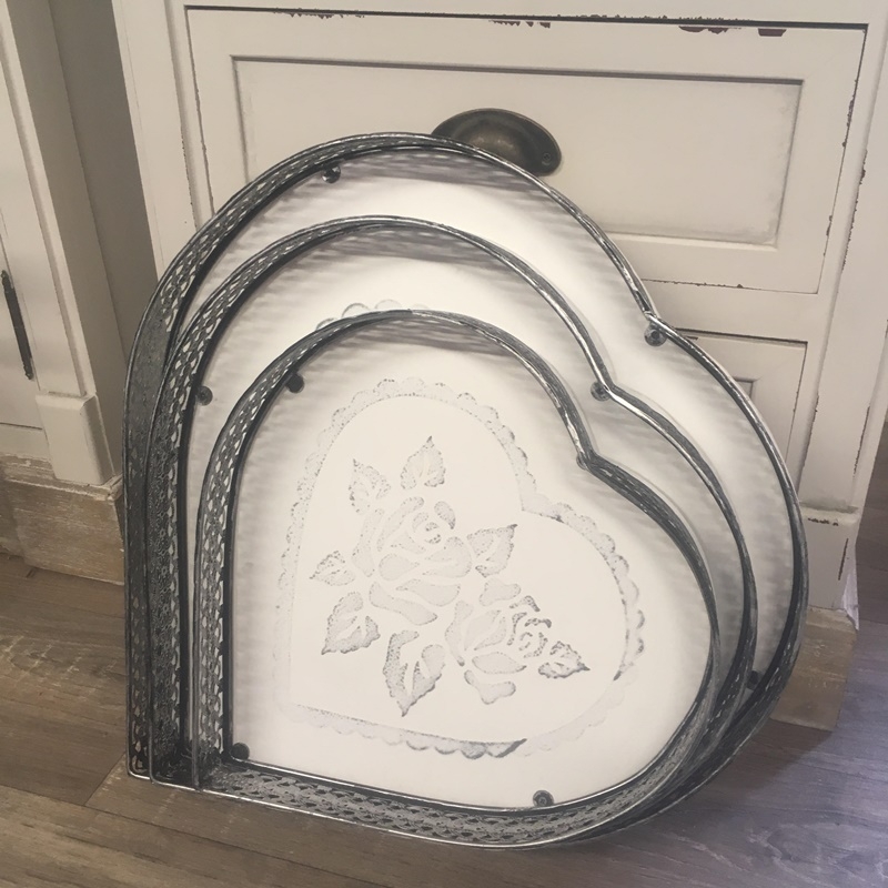 Drevený tácka srdce 30cm