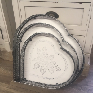 Drevený tácka srdce 30cm