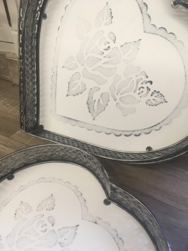 Drevený tácka srdce 35cm