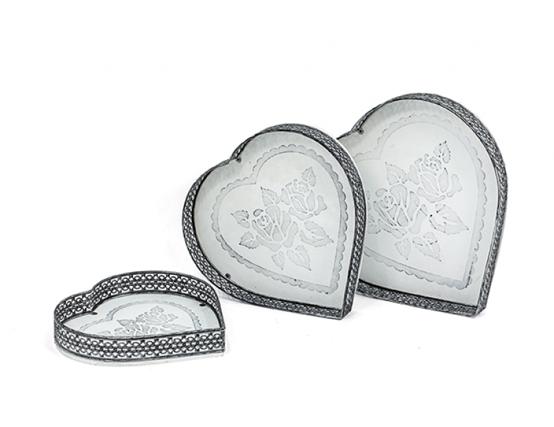 Drevený tácka srdce 40cm