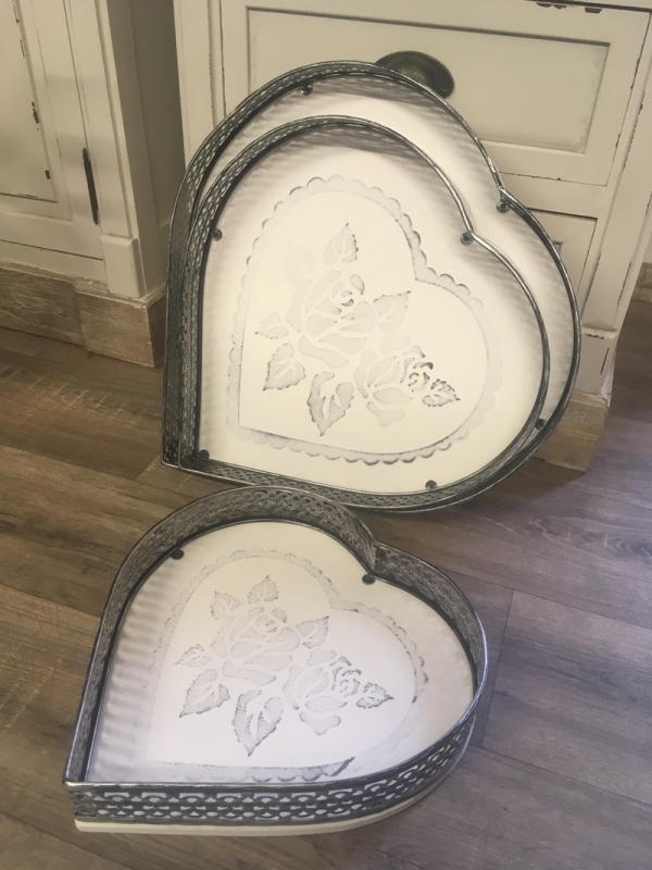 Drevený tácka srdce 40cm