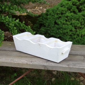 Drevený kvetináč na 3 kytky 35x12,5x9cm