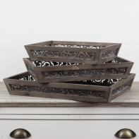 Drevený vintage podnos (set 3ks)