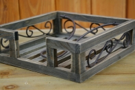 Držiak na servítky drevený 19x19cm