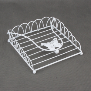 Držiak na servítky s motýľom 14x14x4cm