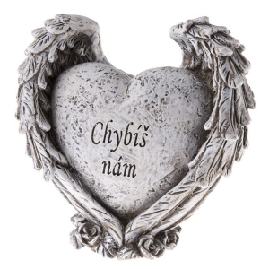 Dušičková výzdoba na hrob srdca Chybíš nám!