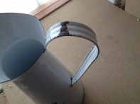 Džbán z bieleho smaltu 30cm - poškodený C