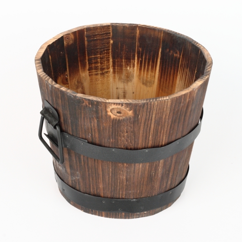 Vedrá kvetináč s kovovou obručou 22,5cm