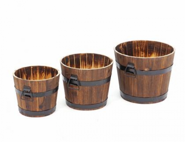 Vedrá kvetináč s kovovou obručou 22,5cm