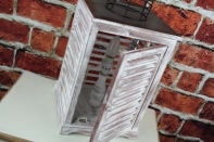 Elektrická lampa / lampáš drevená 40cm