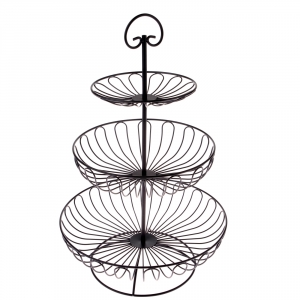 Etažér čierny 3 poschodia