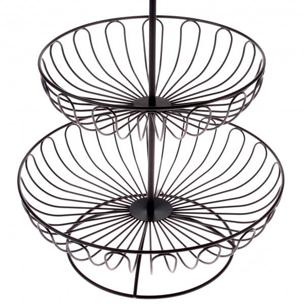 Etažér čierny 3 poschodia