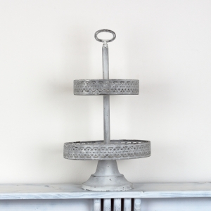 Etažér kovový 2 poschodia 50cm