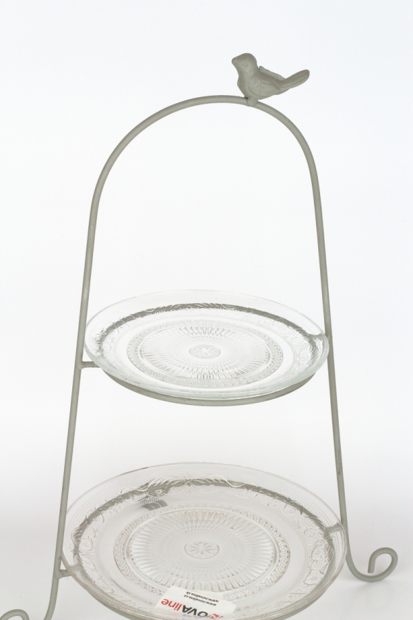 Etažér na cukrovinky 2 poschodia (vrátane tanierov) 46cm