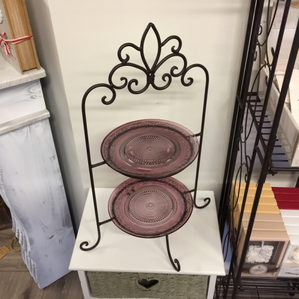 Etažér na dva taniere 57cm