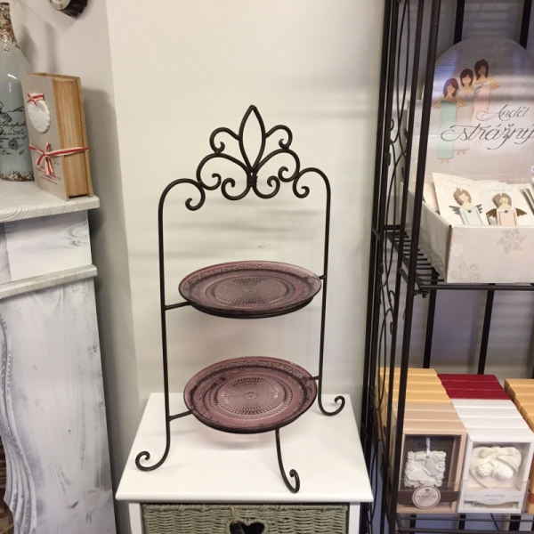 Etažér na dva taniere 57cm
