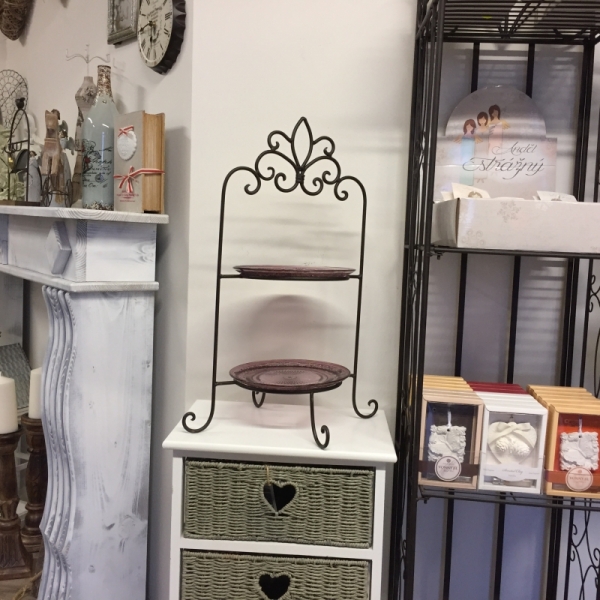 Etažér na dva taniere 57cm