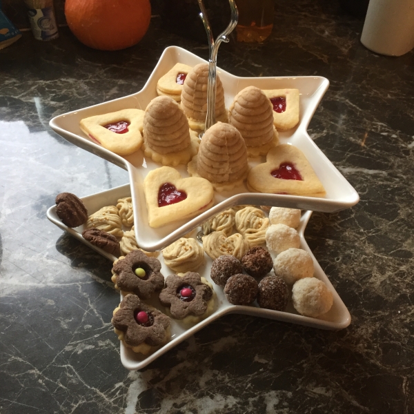 Etažér z porcelánu hviezda