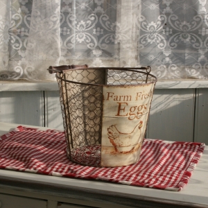 Farmársky košík s kohútom 21,5cm