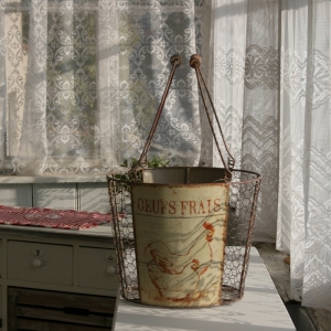 Farmársky košík s kohútom 27,5cm