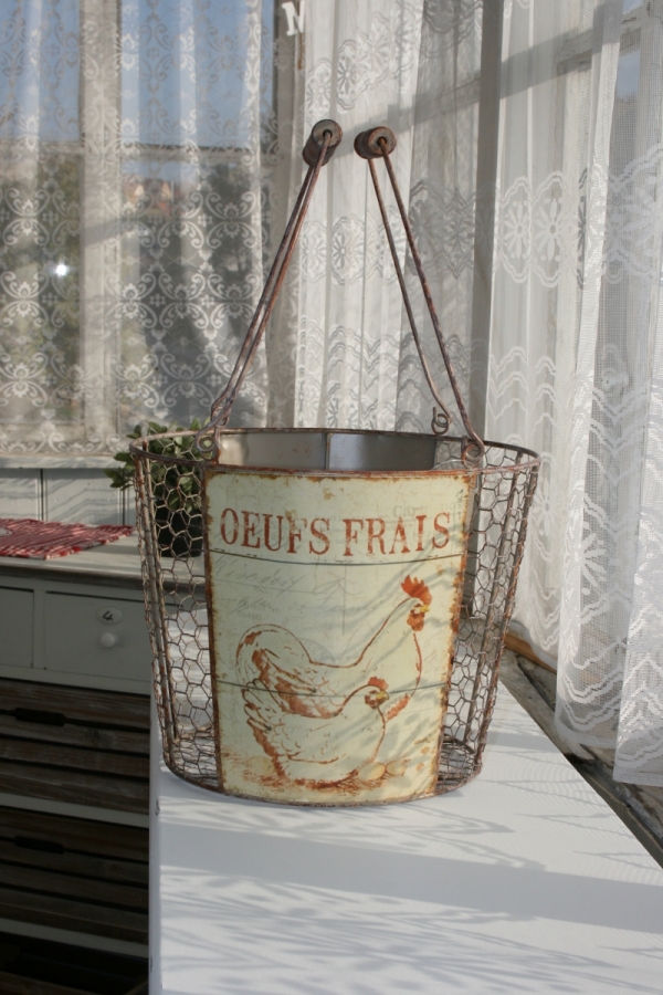 Farmársky košík s kohútom 27,5cm